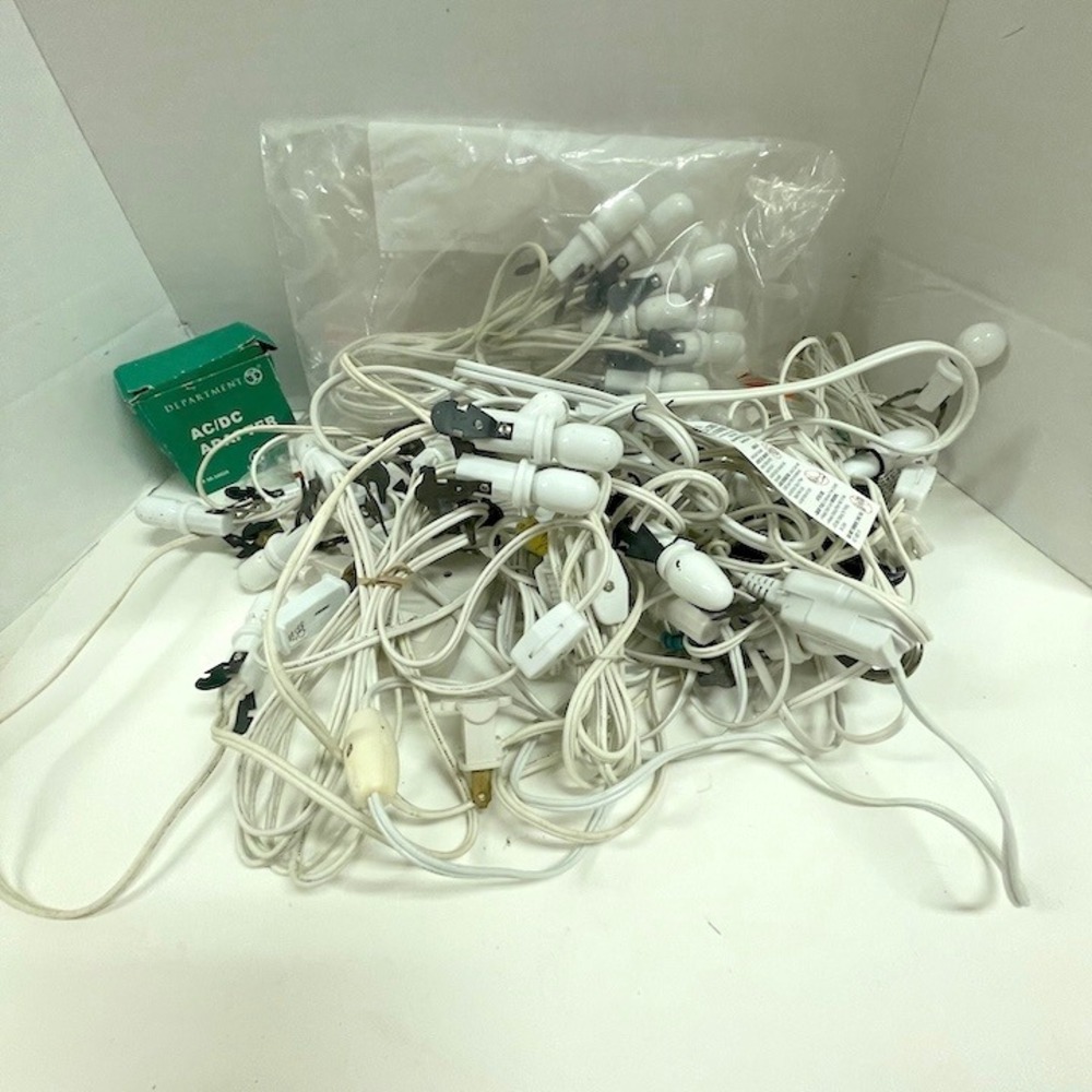 Christmas Village Power Supply & Light Lot Untested Huge Lot As-is